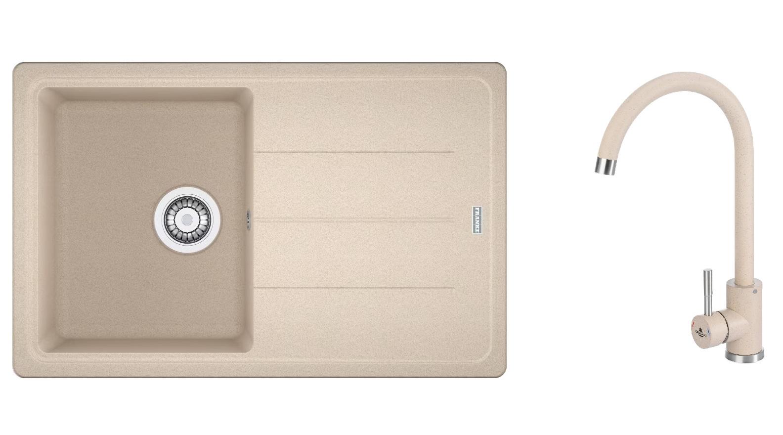 Комплект из мойки Franke Basis BFG 611-78 114.0258.039 и смесителя Granado Elche Gris GZ0108