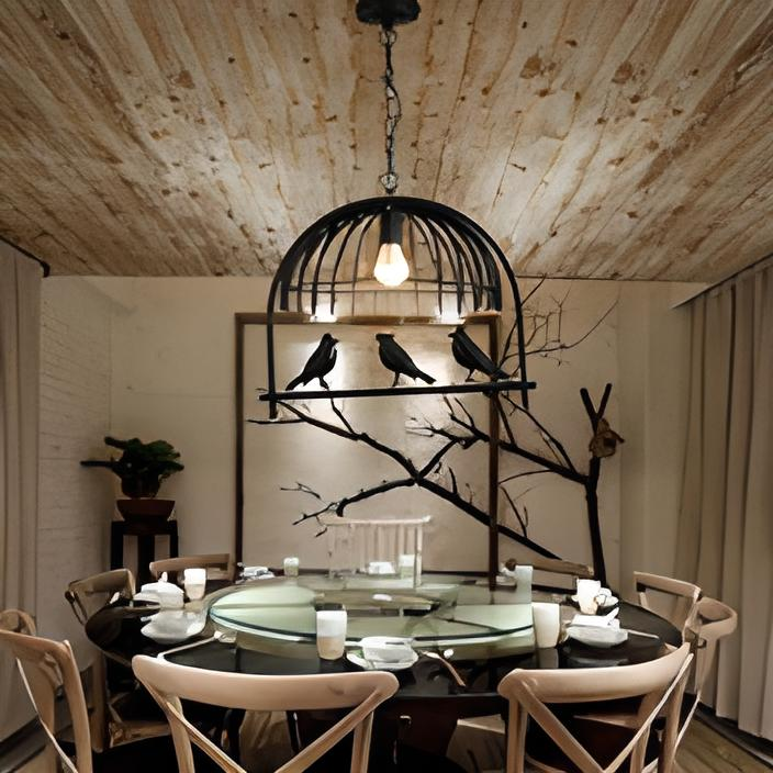 Подвес Cell Birds 40 см Gold/Black (033105)