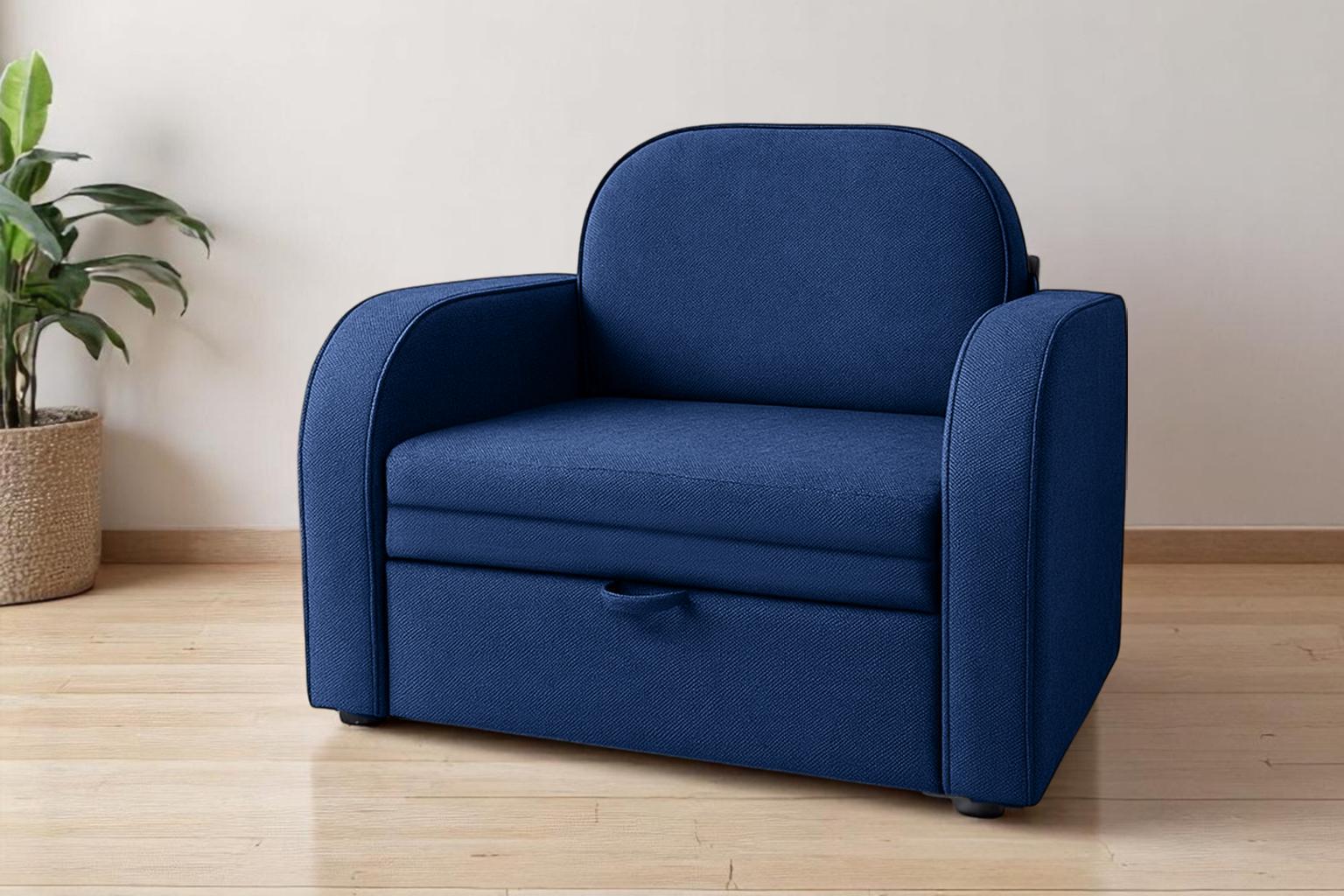 Диван-крісло м'який розкладний Tobi Sho Дрім рогожка Bahama 1140х850х730 мм 30/Синій - фото 2 Диван-крісло м'який розкладний Tobi Sho Дрім рогожка Bahama 1140х850х730 мм 30/Синій - фото 2