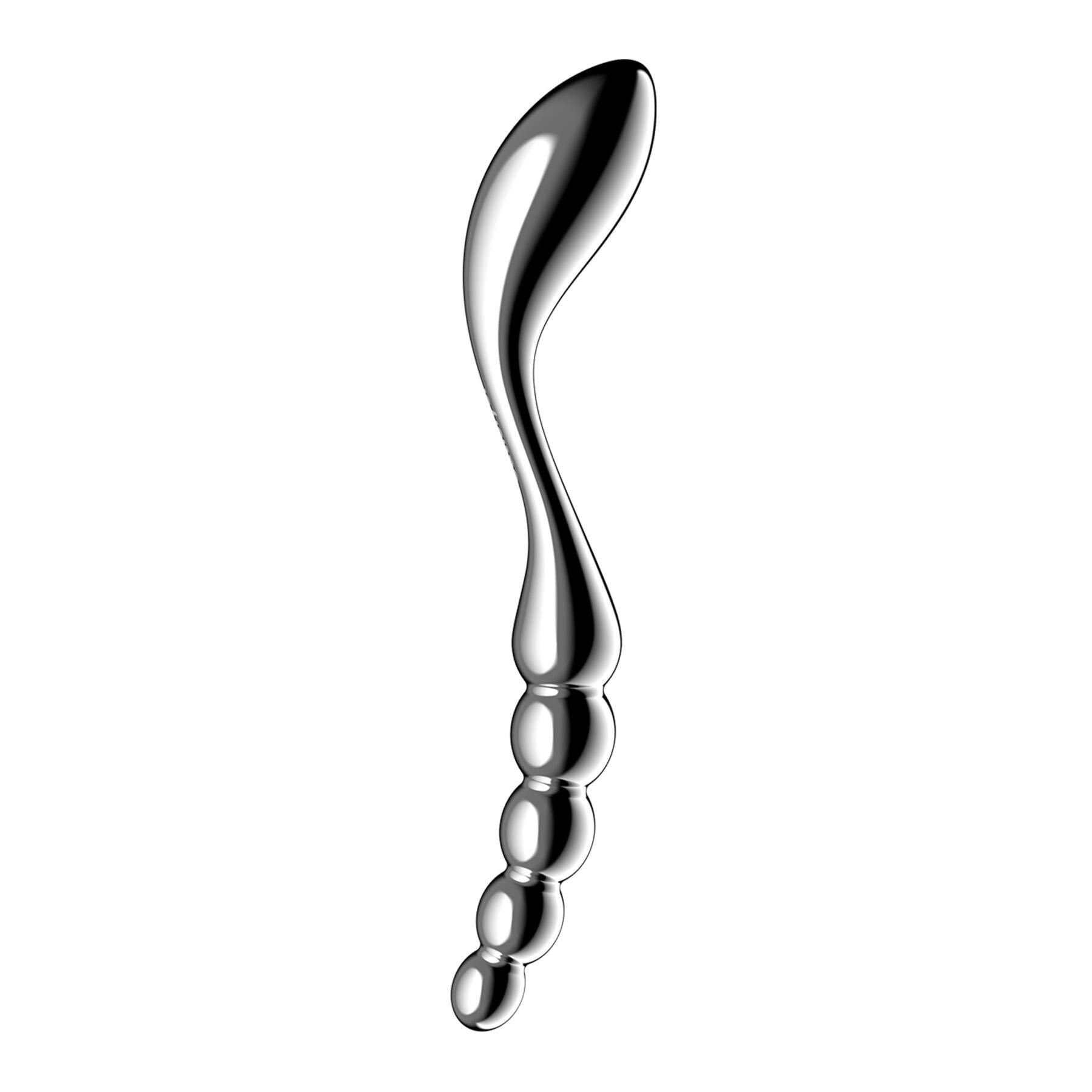Фалоімітатор металевий Satisfyer Star Force 1 двосторонній можна нагрівати та охолоджувати (SX3256)