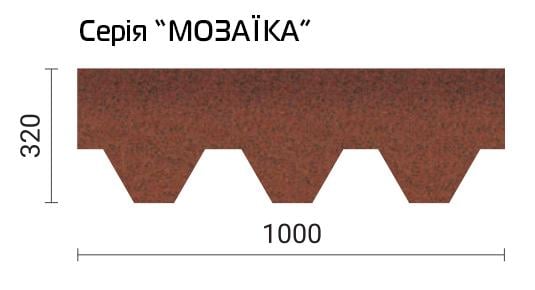 Битумная черепица Aquaizol Мозаика ЭКО 3,0 м2 Коричневый (29636480) - фото 4