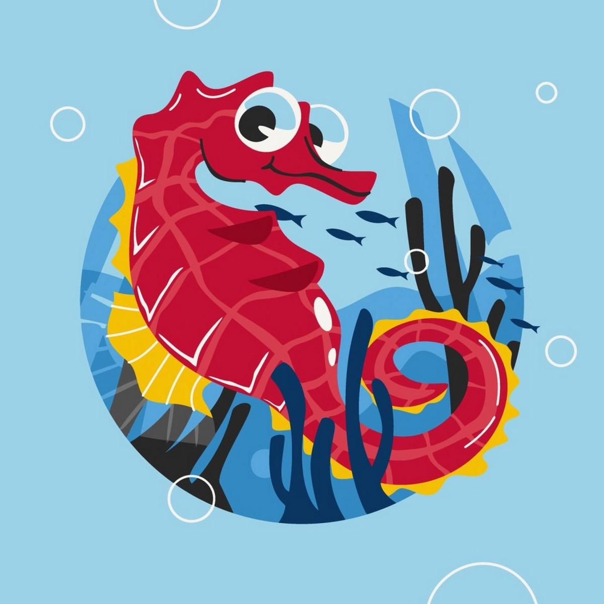 Картина по номерам ART CRAFT Морская лошадка 30x30 см Разноцветный (PM-194-K-921)