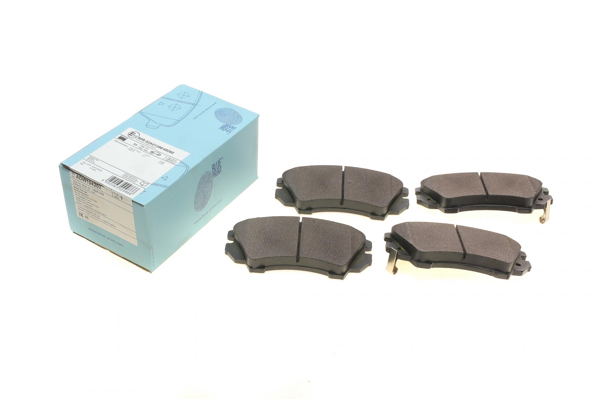 Колодки тормозные передние BLUE PRINT для Opel Astra J 12-/Insignia 08- (ADW194202)