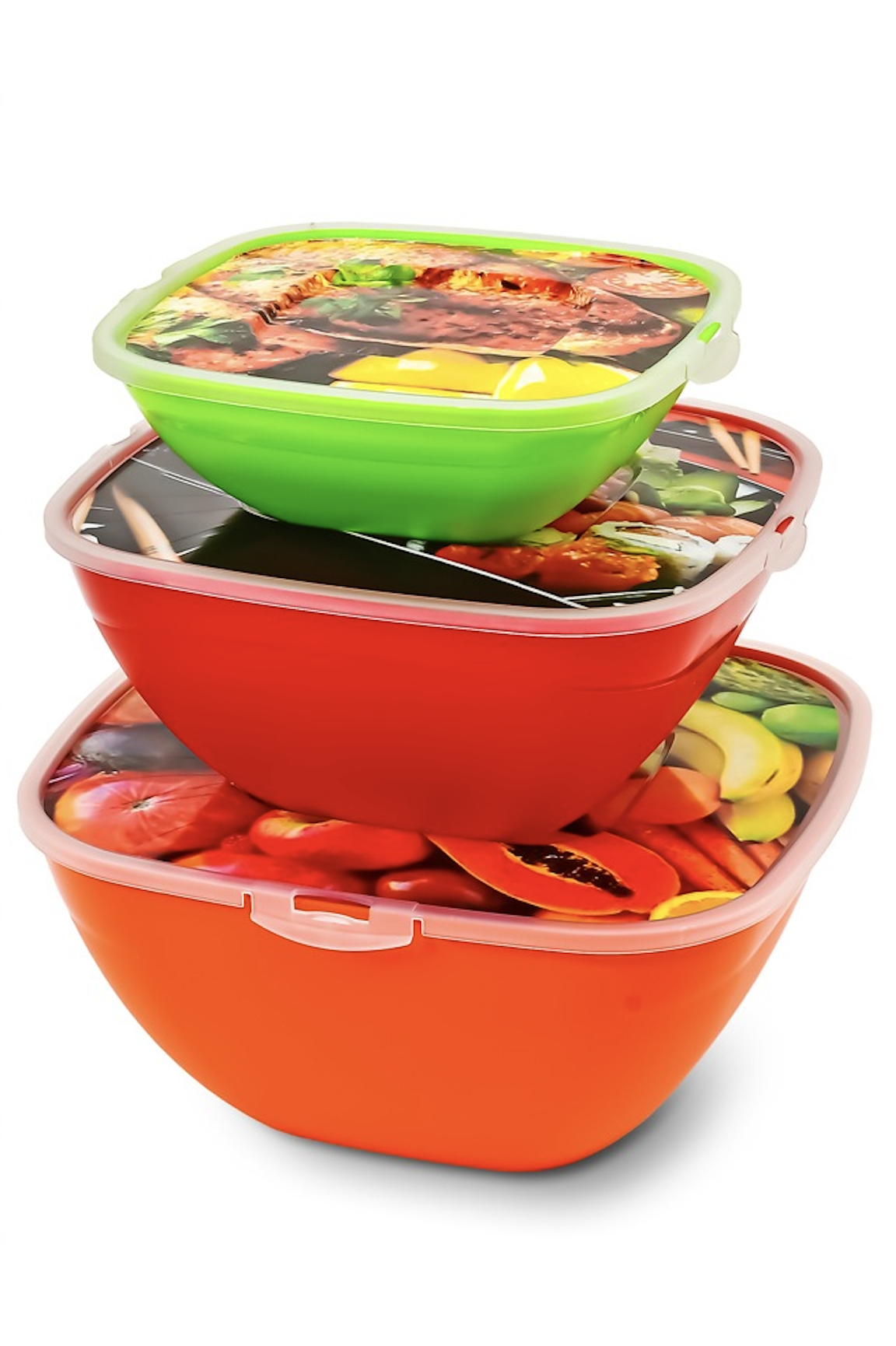 Миска-салатниця Асорті 3 шт. 500 мл/1,5 л/2,5 л (PB-331)