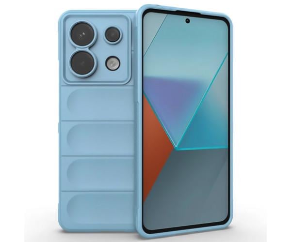 Чехол - накладка Ricco Phantom Shield для Xiaomi Redmi Note 13 Pro 5G / Poco X6 с защитой при падении Голубой