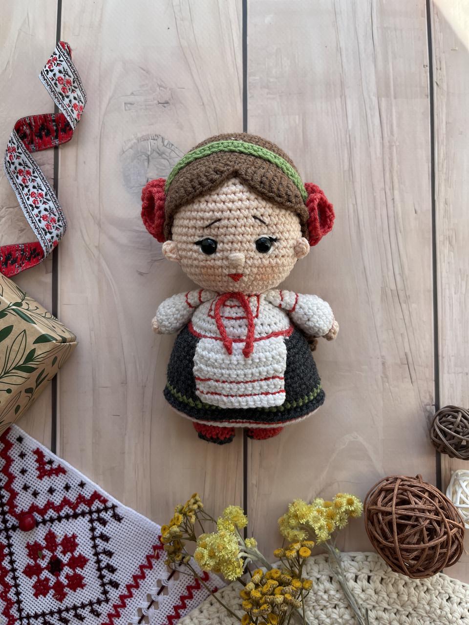 Игрушка вязаная Кукла Украинка (28085763)