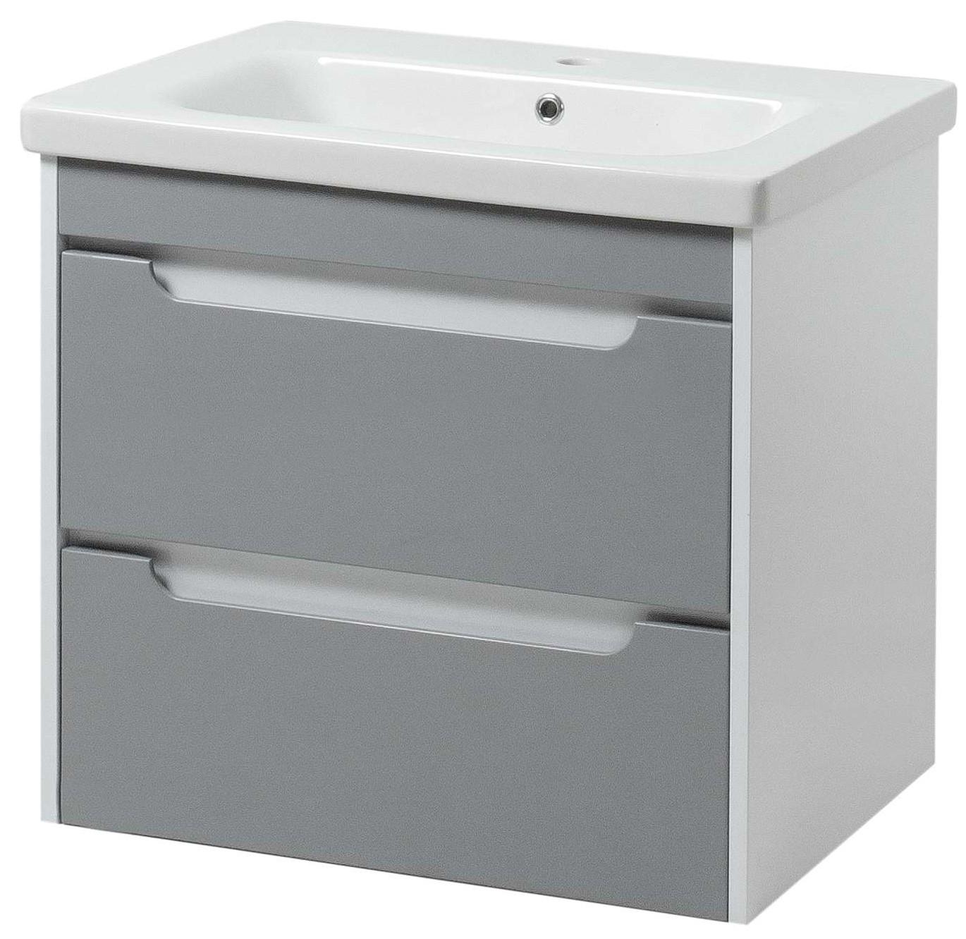 Тумба ЮВВИС Valencia ТП-2 Д 65 см с умывальником Bolero Grey (14770202)