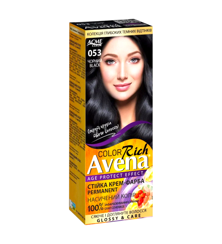 Стойкая крем-краска для волос Acme Color AVENA 053 Черный