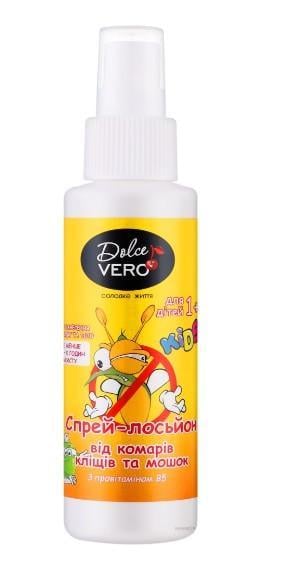 Спрей-лосьйон від комарів/кліщів та мошок Dolce Vero Kids 100 мл (2654508651)
