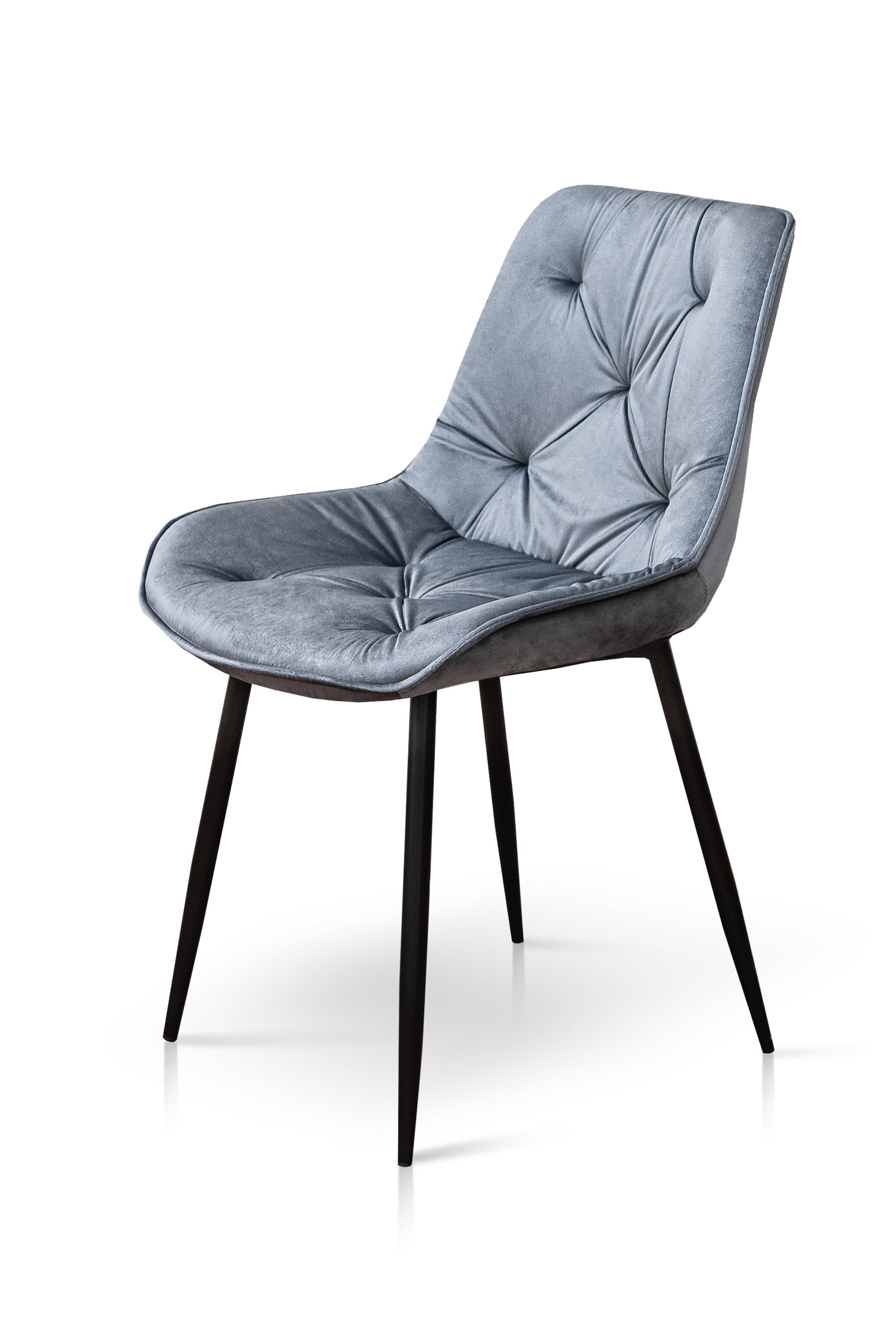 Стул кухонный Мікс Меблі Прадо XS-C6048 велюр G062-40 Черный/Серый (45236)