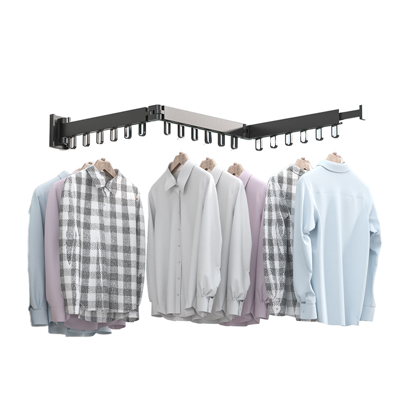 Вешалка-сушилка настенная LS-7828 раскладная 101x23х10х6,5 см Black (784780575) - фото 6