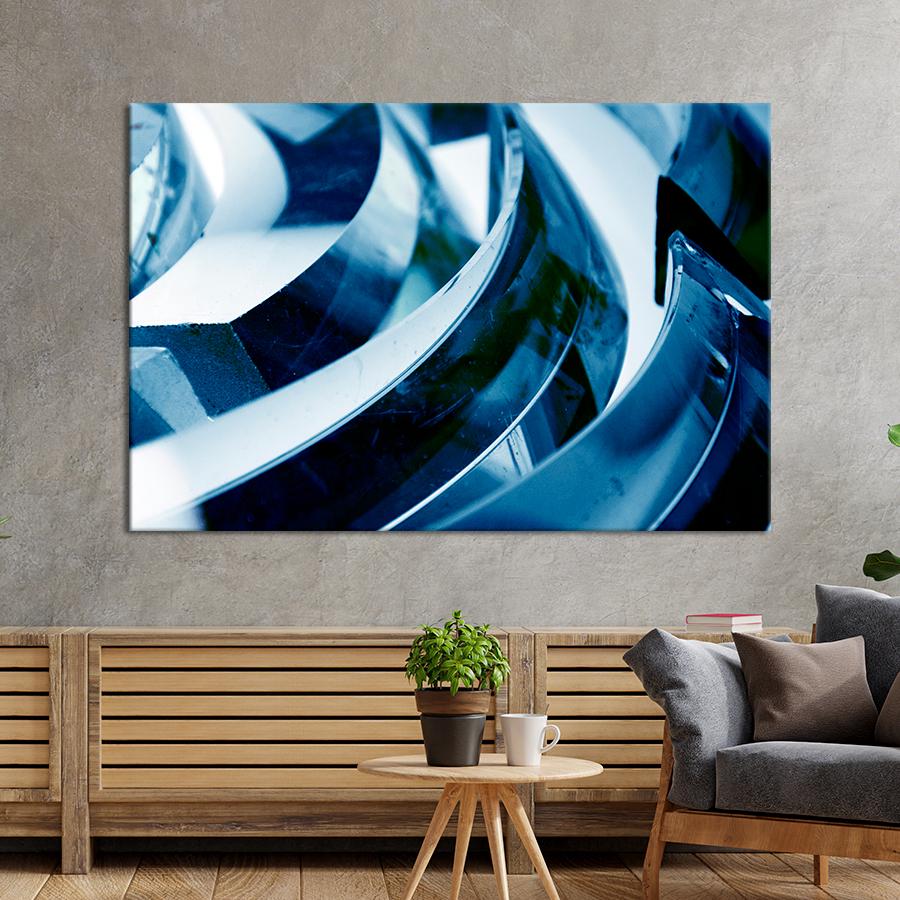 Картина абстракция Стальная абстракция 120x80 см (A954-1)