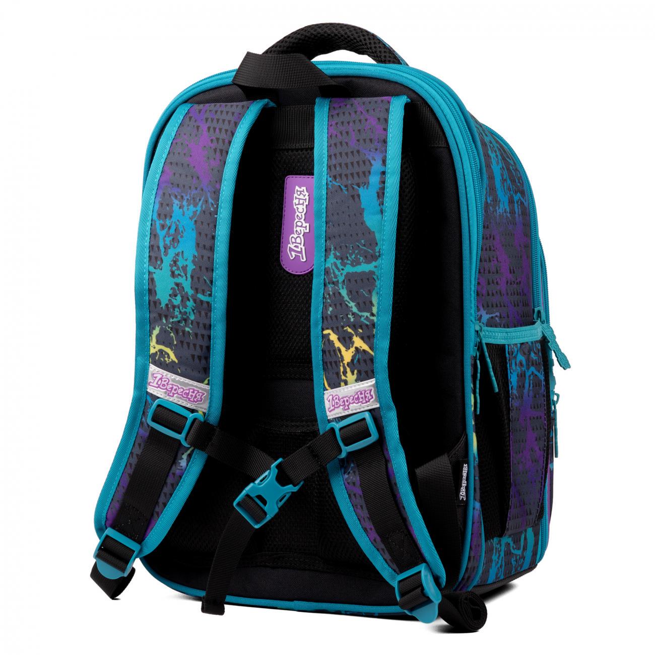 Рюкзак шкільний 1Вересня Speed Racing 41x29x14,5 см 17 л Синій (559511) - фото 2