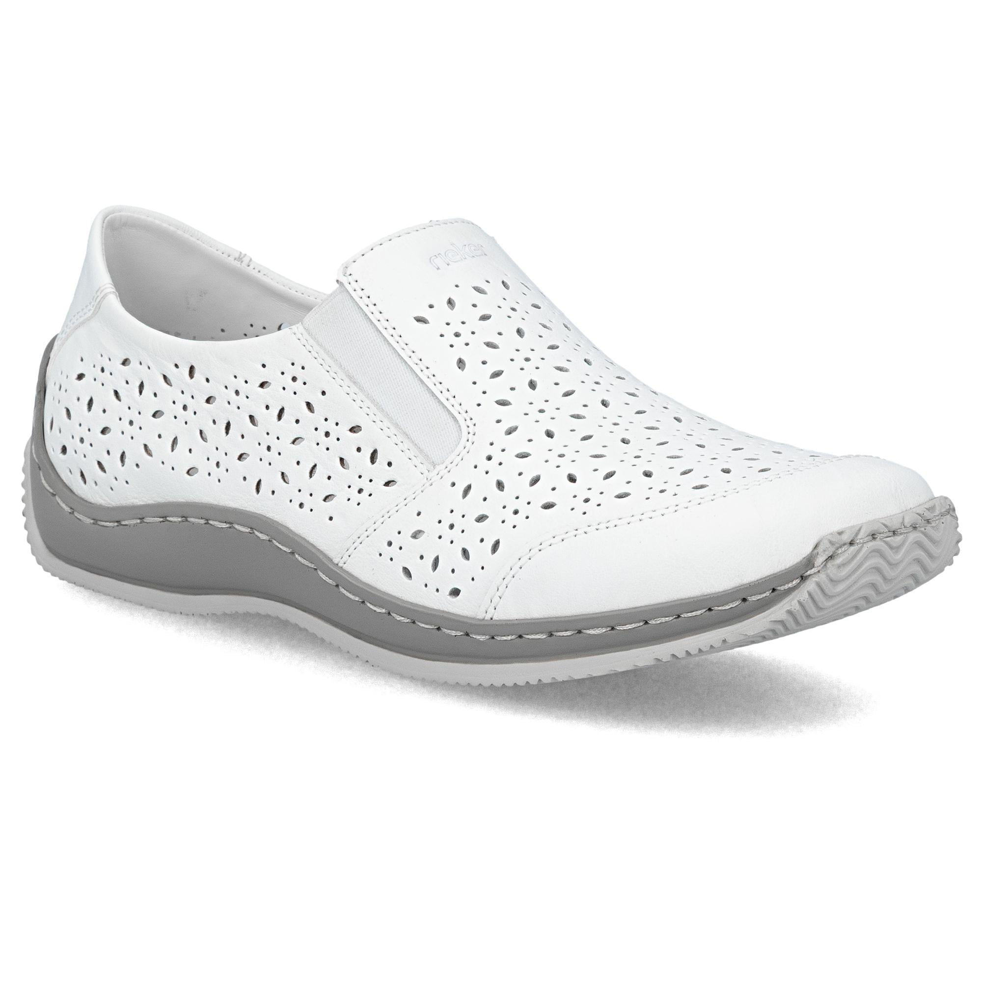 Слипоны женские весенние RIEKER р. 40 Белый (089449-40)