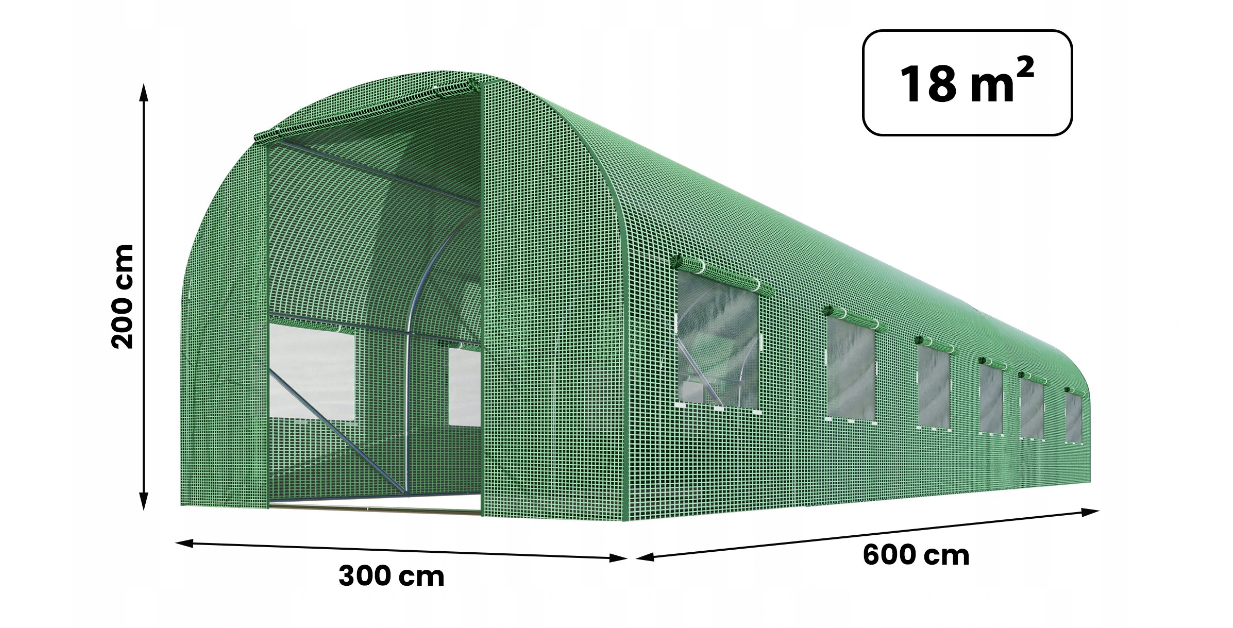 Парник Plonos 18м2 (3х6 м) 140г/м2 - фото 2