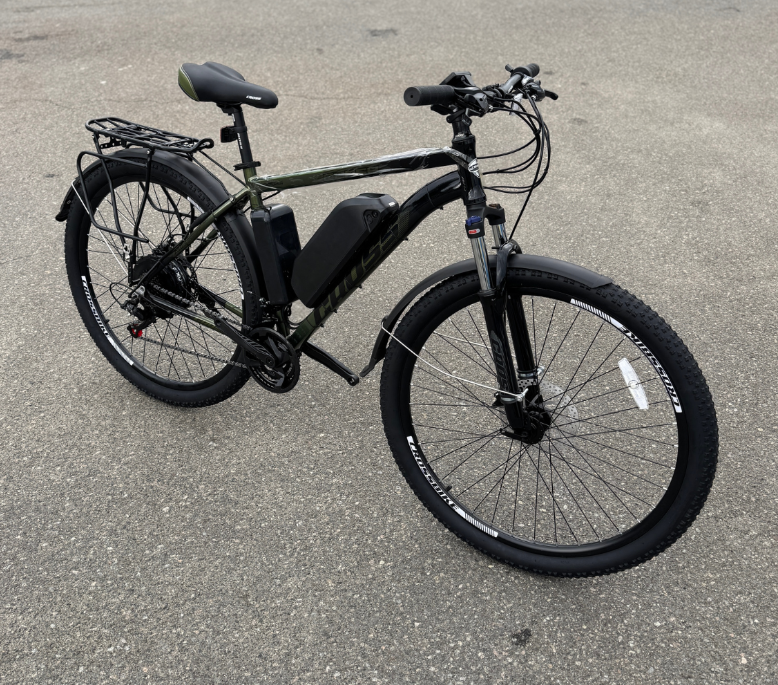 Велосипед з Е-комплектом з багажником Flash 2025 48 В 1000 Вт MXSUS 15 Ah до 55 км запас ходу 29"