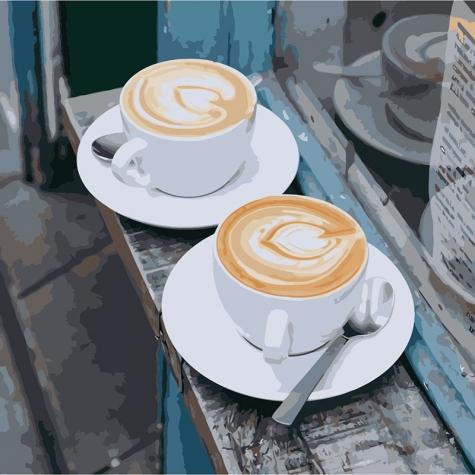 Картина по номерам Идейка Натюрморт Утренний аромат любви 40х40 см (КНО5537-mt)