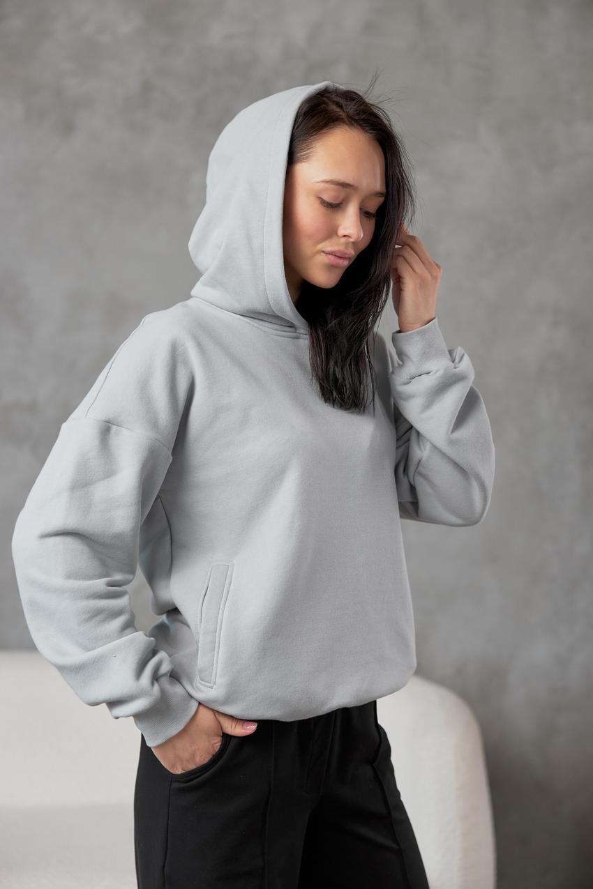 Худи женское М175.3 M Пепельный (840-1-61) - фото 3 Худи женское М175.3 M Пепельный (840-1-61) - фото 3