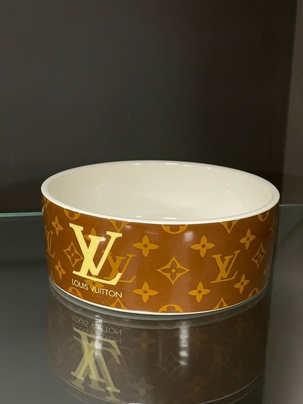 Миска керамическая для животных одинарная Louis Vuitton Коричневый (359685)