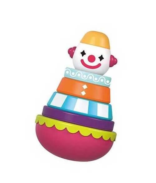 Пірамідка Клоун SL 83019 36/2 неваляшка 4 кільця брязкальця