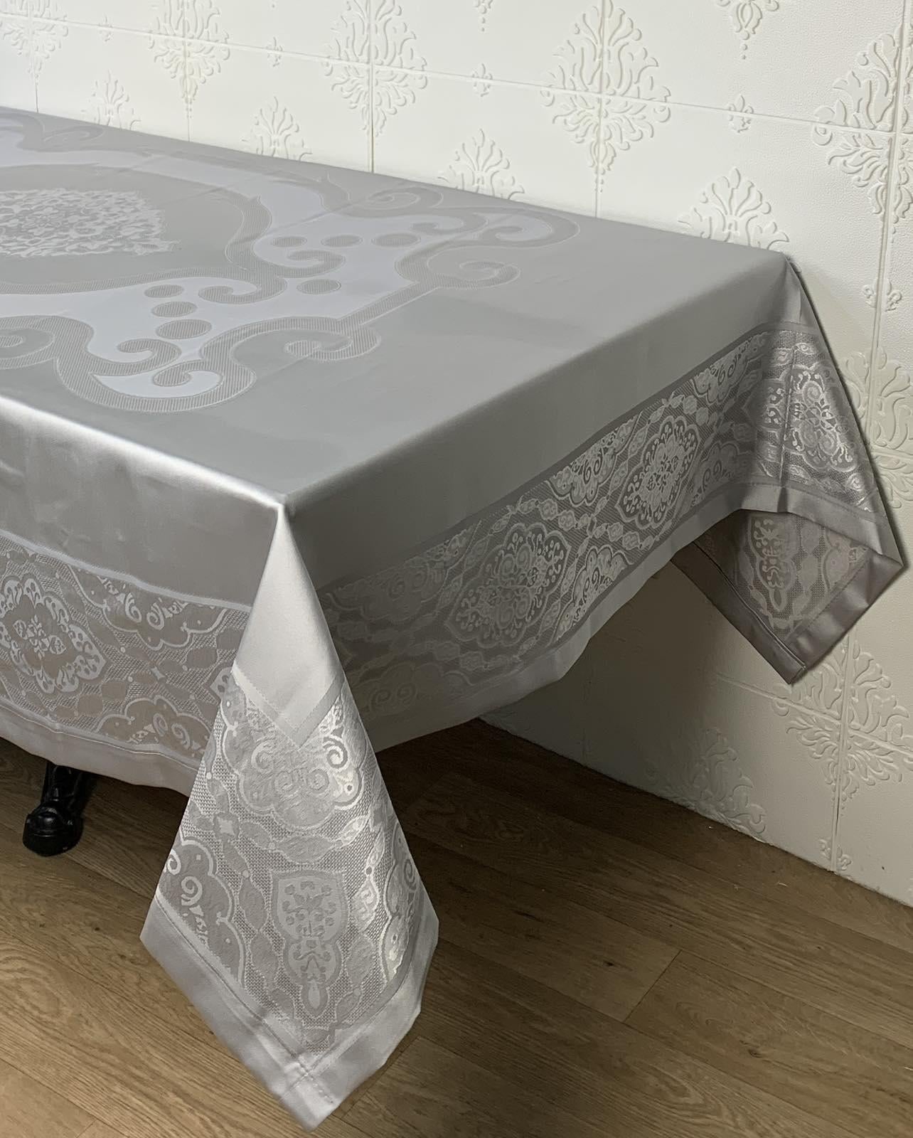 Скатертина тефлонова Masali Model 508 160x220 см Grey (CN30469)