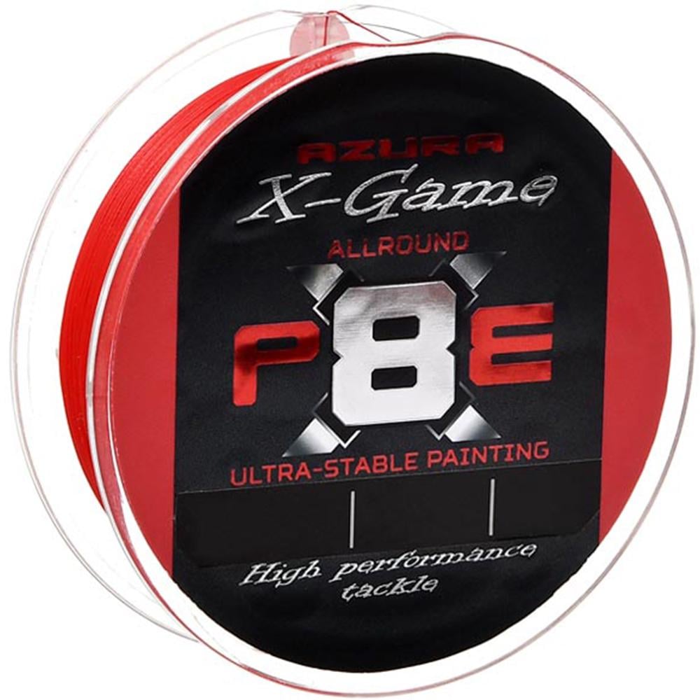 Шнур Azura X-Game PE X8 150 м № 1.5 0,205 мм Fiery Red (X8-15)