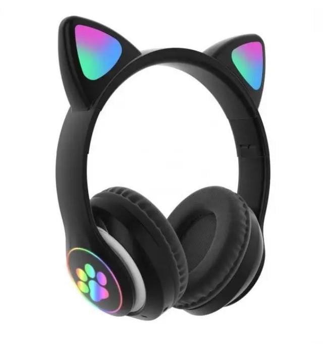 Навушники бездротові Cat Ear Black VZV-23M з котячими вушками та підсвічуванням Чорний - фото 2 Навушники бездротові Cat Ear Black VZV-23M з котячими вушками та підсвічуванням Чорний - фото 2