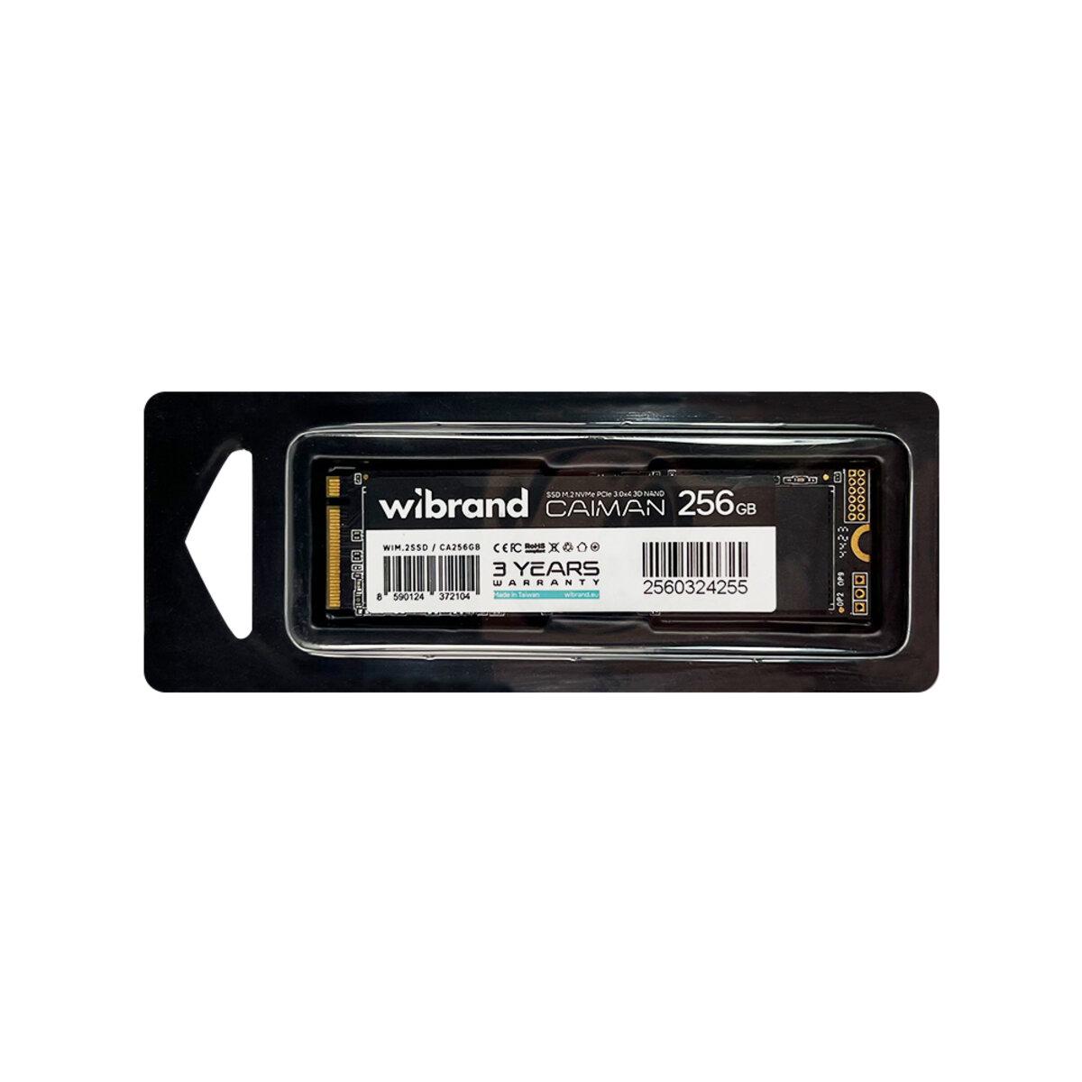 Диск SSD M.2 Wibrand Caiman 256 Gb NVMe 2280 PCIe 3.0 3D NAND (WIM.2SSD/CA256 Gb) - фото 3