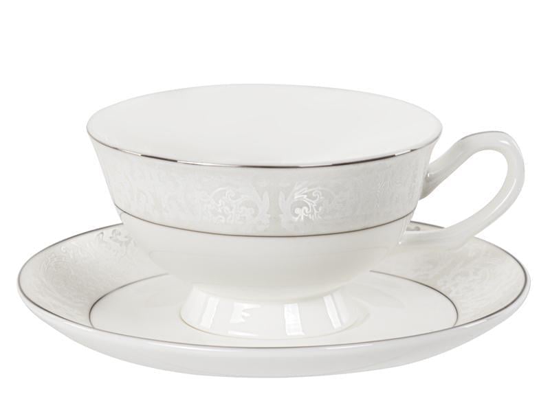 Чайный набор Lefard Классика 440-112 на 6 персон чашки с хромовой каймой 200 мл Белый - фото 2 Чайный набор Lefard Классика 440-112 на 6 персон чашки с хромовой каймой 200 мл Белый - фото 2