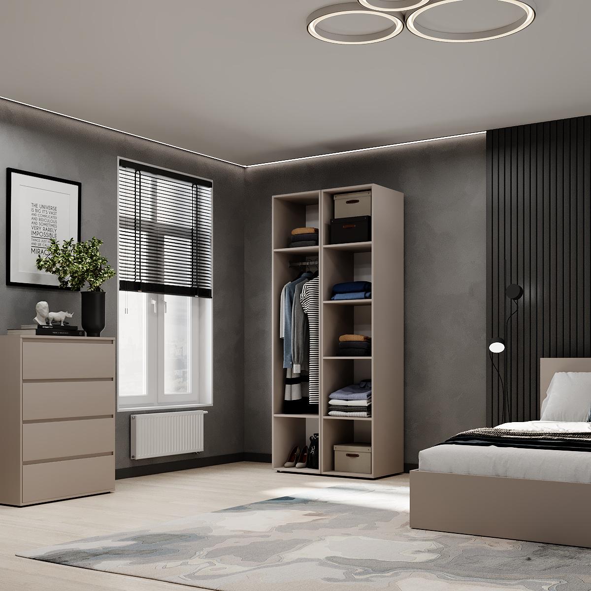 Шкаф распашной комбинированный ART IN HEAD №13 Light 800x500x2200 мм Кашемир (GALTK01314000000) - фото 4 Шкаф распашной комбинированный ART IN HEAD №13 Light 800x500x2200 мм Кашемир (GALTK01314000000) - фото 4