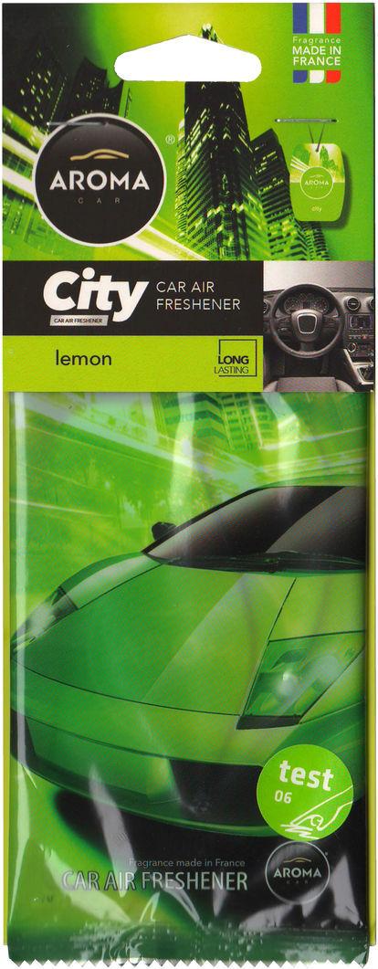 Ароматизатор для авто Aroma Car City Lemon на зеркало (92714)