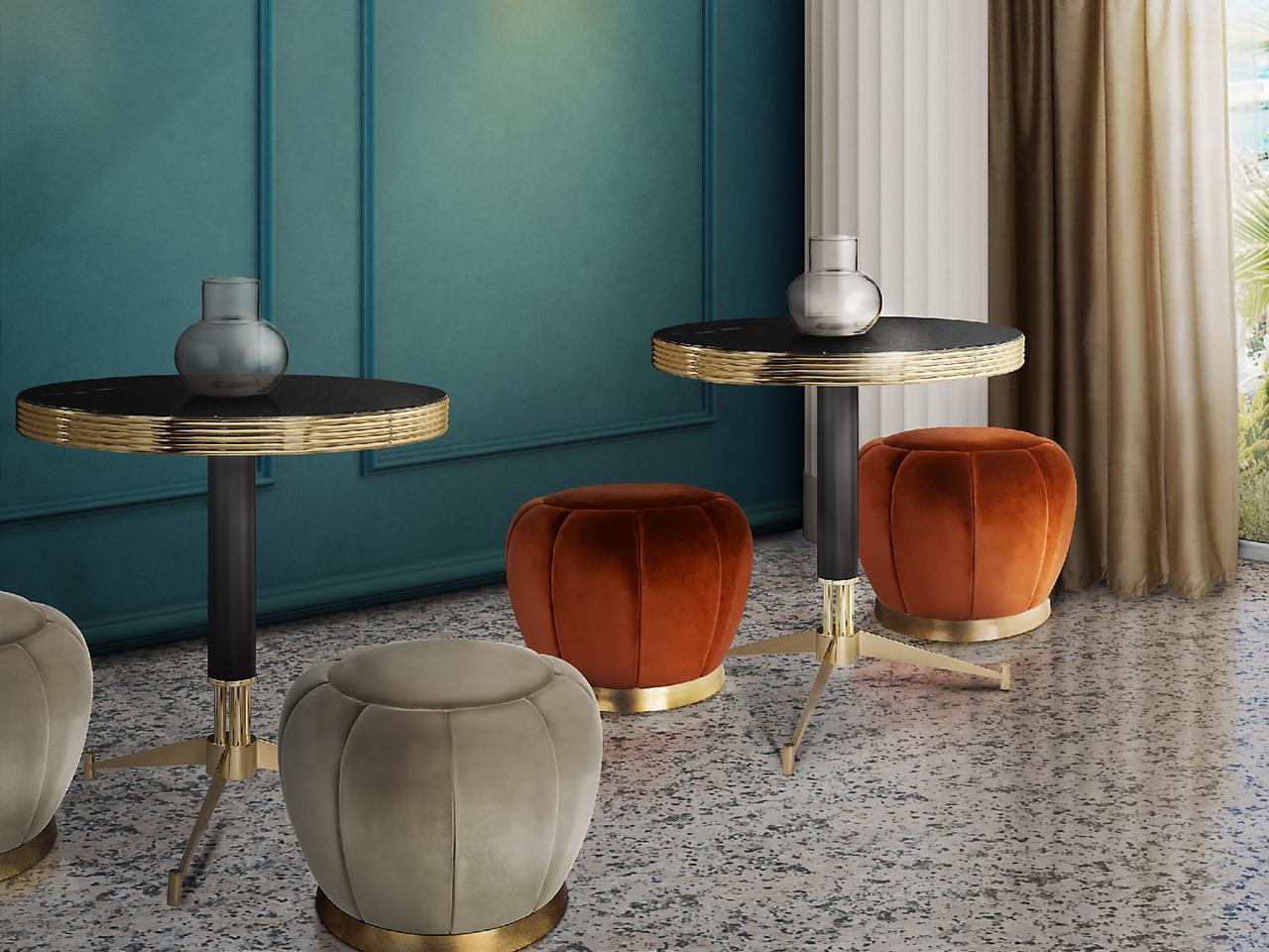 Пуф MeBelle Richie велюр 59х48 см Світло-сірий (P_017_s) - фото 5