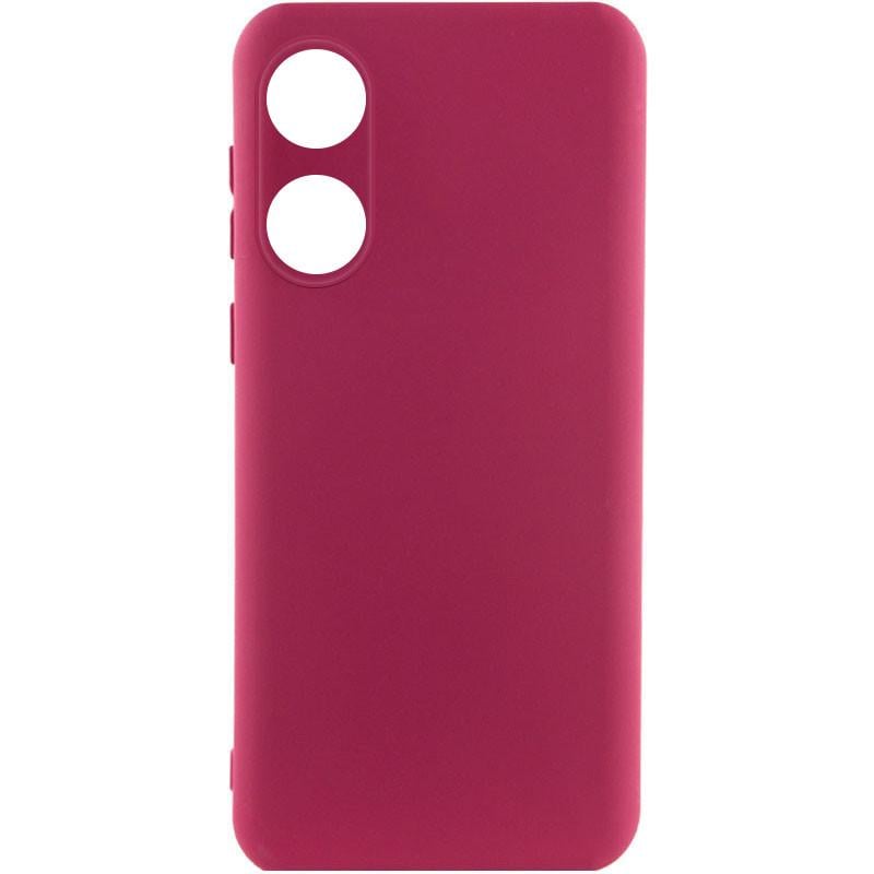 Противоударный чехол Silicone Cover Lakshmi Full Camera (A) для Oppo A58 4G Бордовый / Marsala