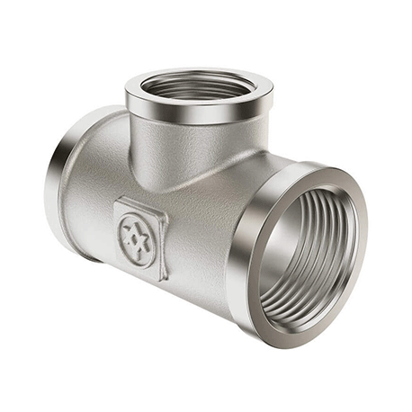 Тройник редукционный никелированный Miraya ВОВ 3/4”х1/2”х3/4” (TU-16696)