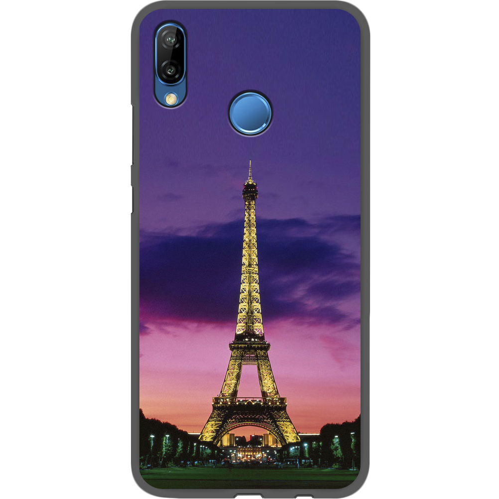 Чехол Boxface Huawei P20 Lite Полночь в Париже Черный силикон (33127-up964-35158)