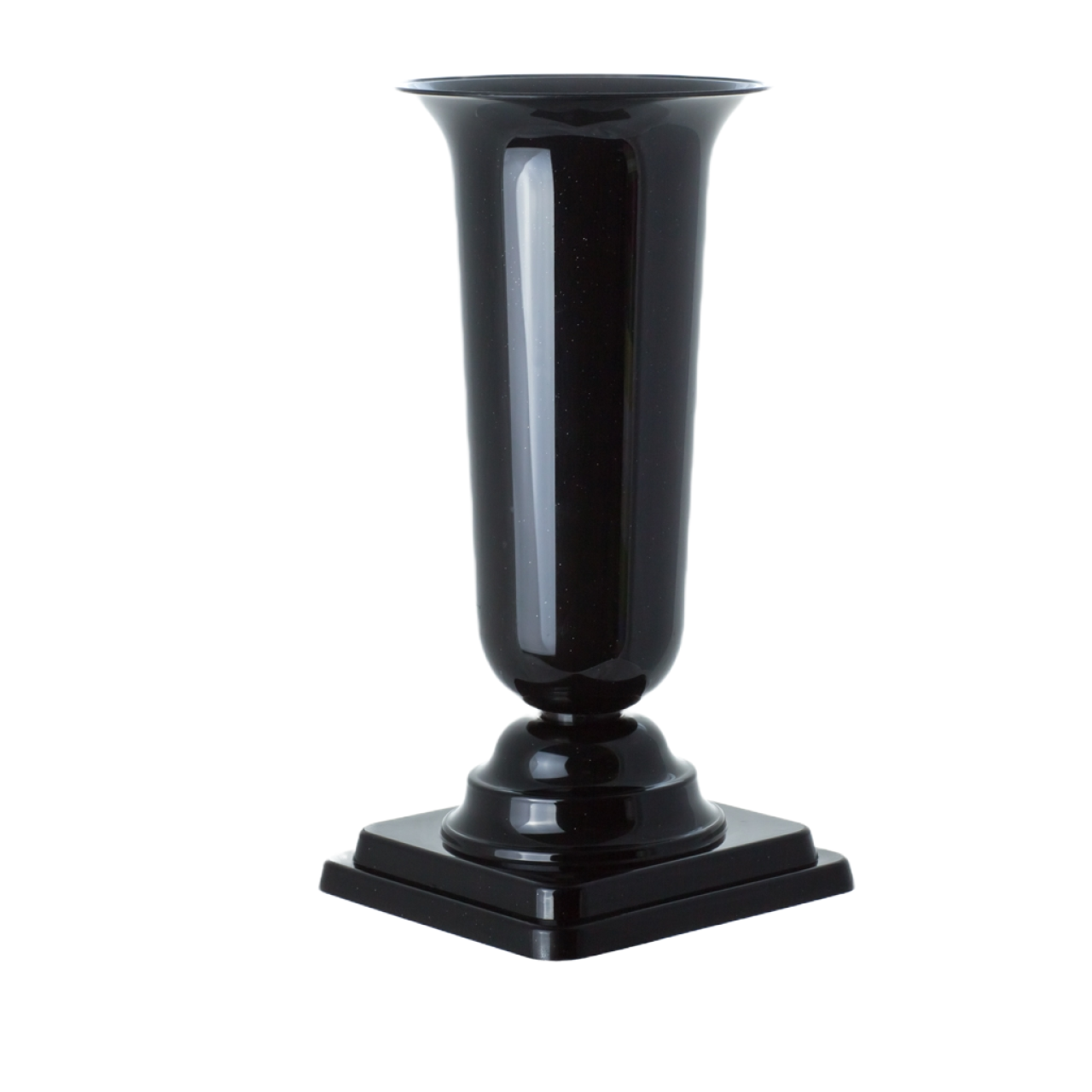 Вазон Дама с подставкой 16,8 см Черный металлик (46560) - фото 2 Вазон Дама с подставкой 16,8 см Черный металлик (46560) - фото 2