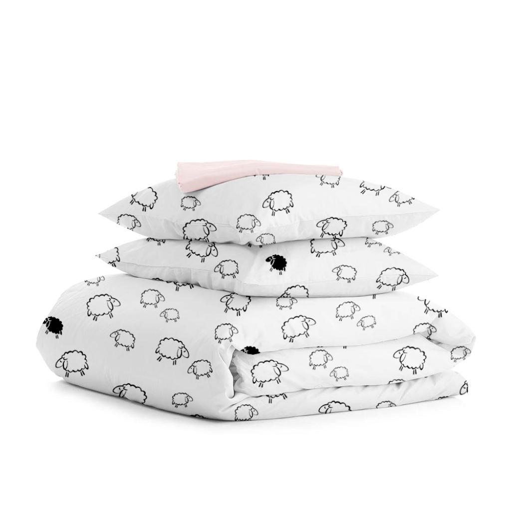 Двуспальный постельный комплект Cosas Sheep Mint Rose 180x220 см (4822052048849)