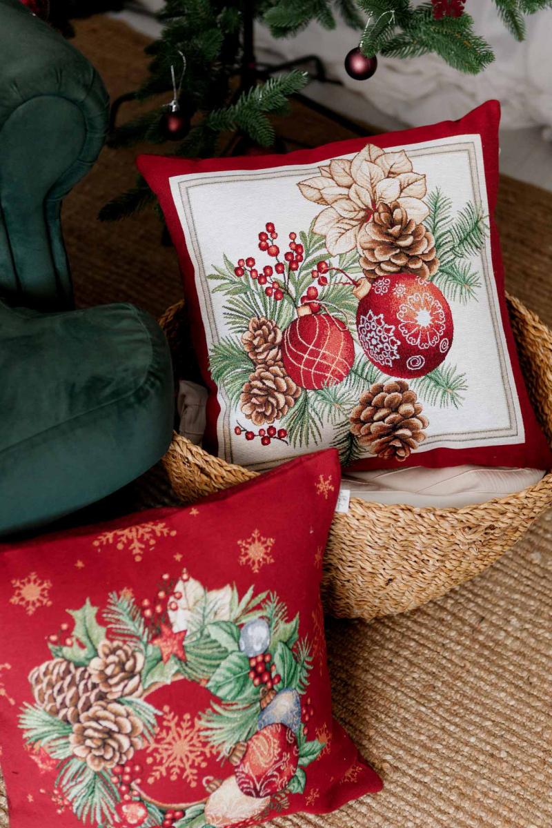 Наволочка гобеленова PRESENT Шишки 45х45 см (031395) - фото 2 Наволочка гобеленова PRESENT Шишки 45х45 см (031395) - фото 2