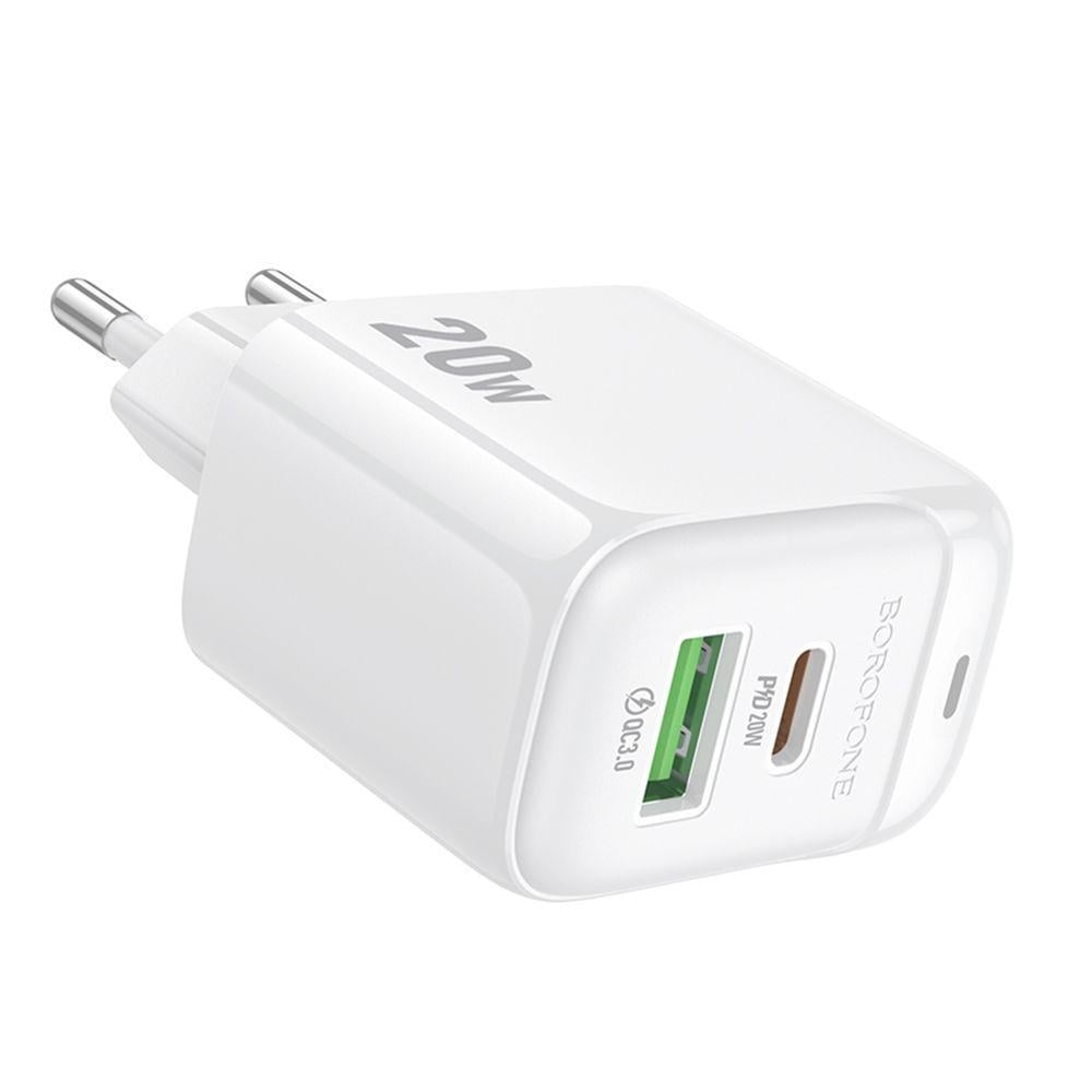 Зарядное устройство сетевое Borofone BAS44A 1USB-C/1USB PD/QC 20W Зарядное устройство сетевое Borofone BAS44A 1USB-C/1USB PD/QC 20W