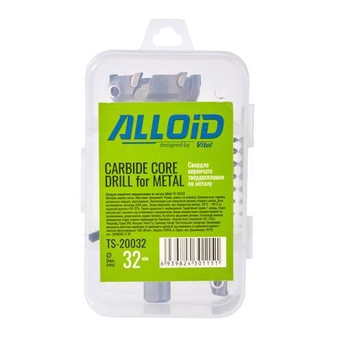 Свердло Alloid корончате твердосплавне по металу 32 мм - фото 2 Свердло Alloid корончате твердосплавне по металу 32 мм - фото 2