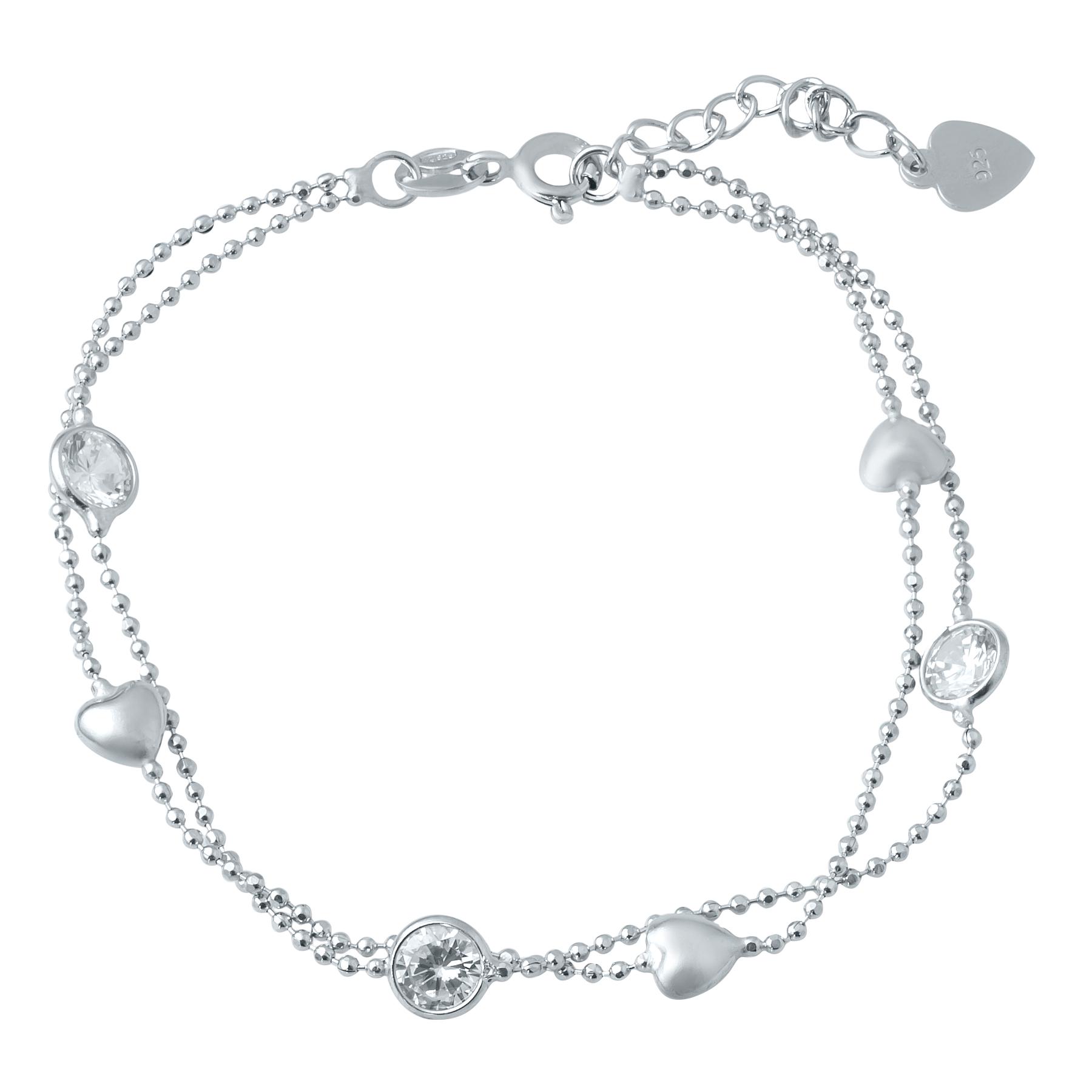 Браслет серебряный с фианитами 3,36 г (1935866)