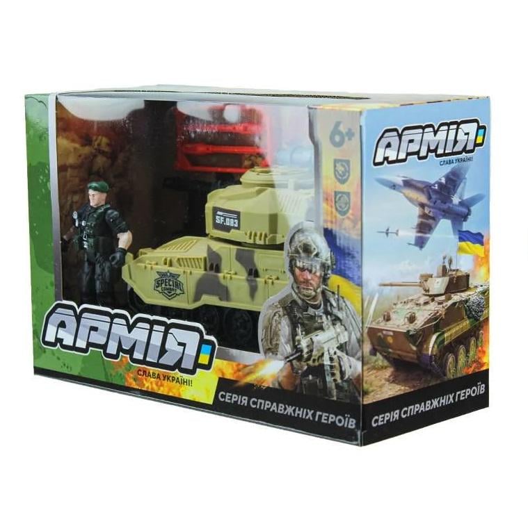 Дитячий танк Iblock BL2302 Армія з фігуркою та аксесуарами