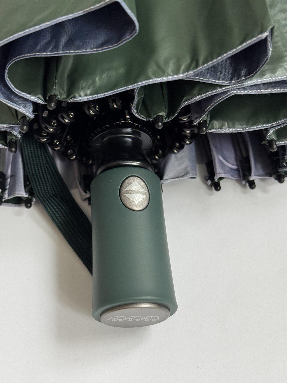 Парасолька-автомат жіноча Три Слона з квітами та однотонним куполом 16 спиць антивітер Зелений/Лілії (7569) - фото 6 Парасолька-автомат жіноча Три Слона з квітами та однотонним куполом 16 спиць антивітер Зелений/Лілії (7569) - фото 6