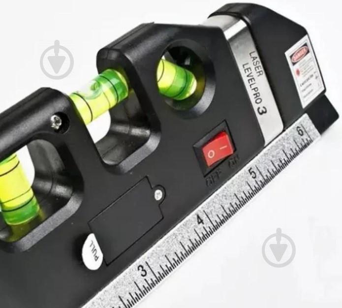 Строительный уровень лазерный со встроенной рулеткой MHZ Laser Level Pro 3 7124, черный - фото 5