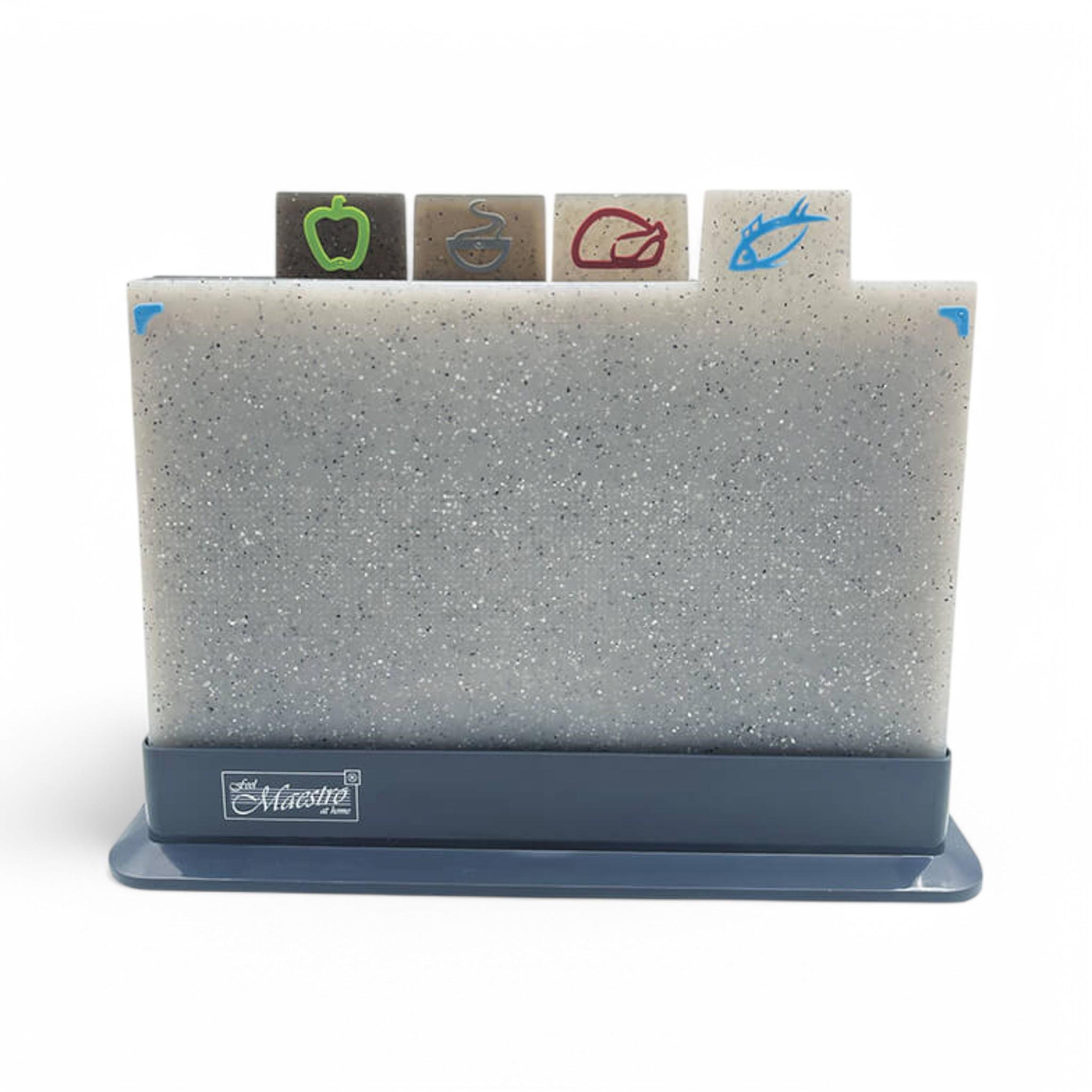 Набор Maestro MR-1787TG из 4 разделочных досок на подставке (B_MR1787TG)