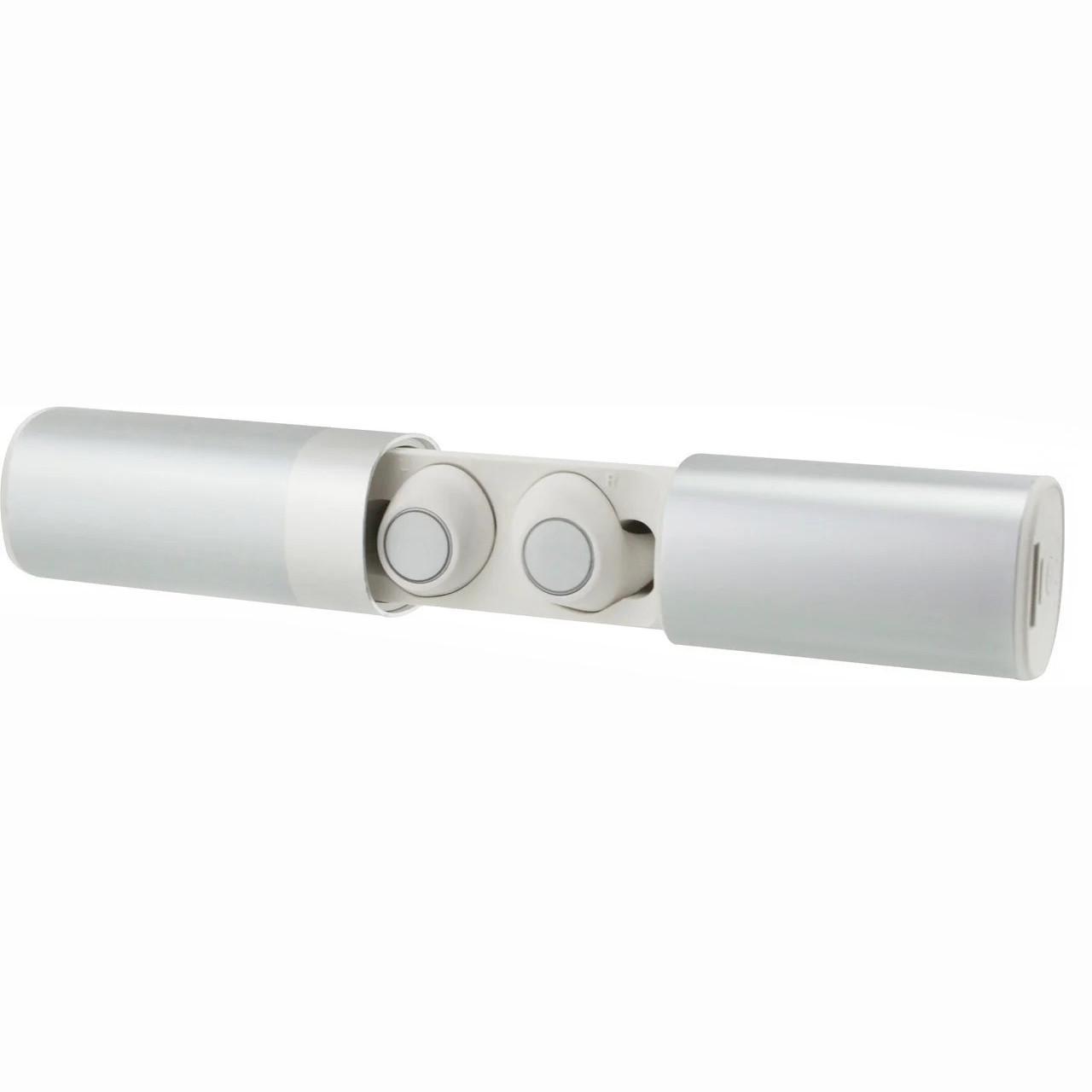 Наушники беспроводные S2 TWS с кейсом для зарядки White/Silver (au090)