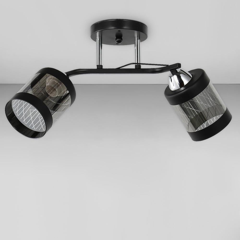 Люстра потолочная лофт Light House SC-18610/2 BK+CR 460х170х240 мм Черный/Хром
