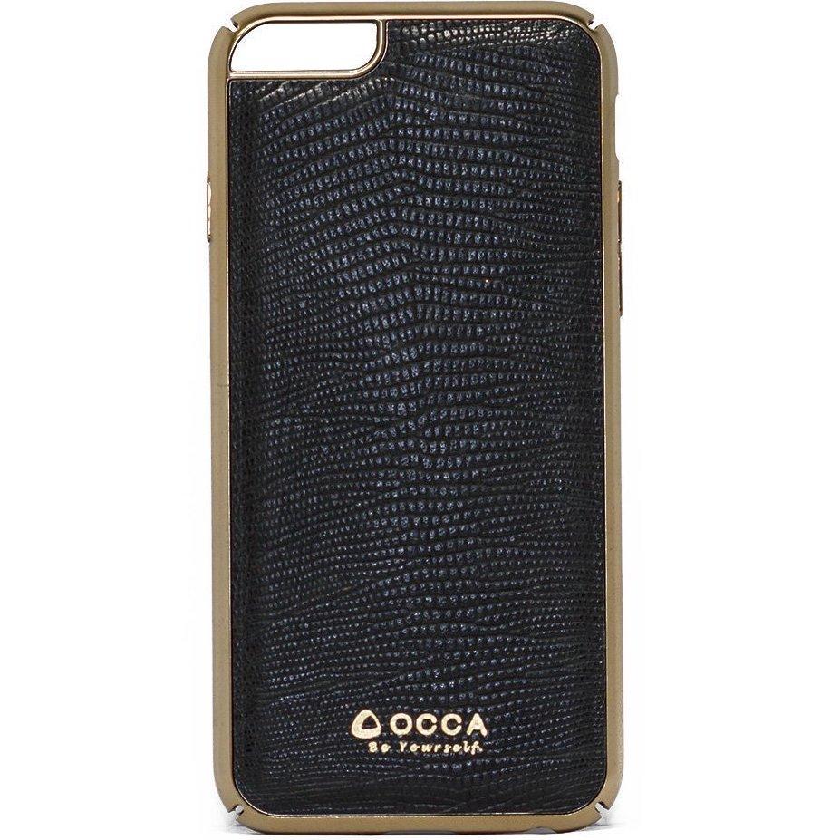 Кожанный чехол накладка Occa Lizard for iPhone 6/6S, Black