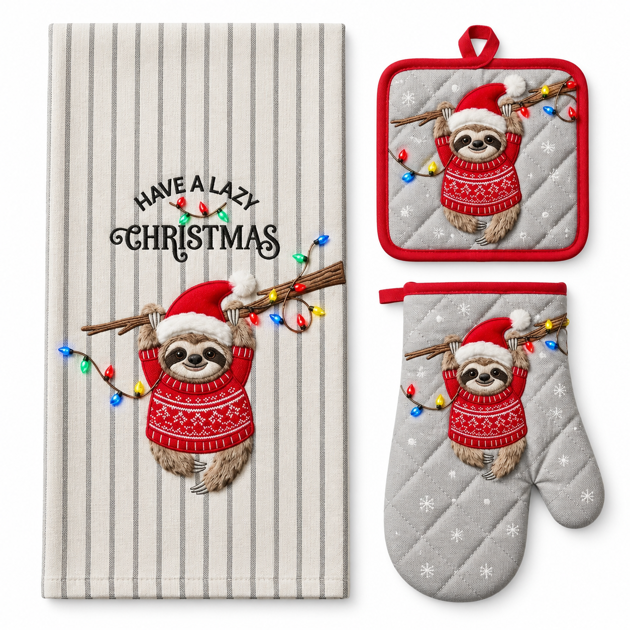 Набор для кухни подарочный ARDESTO Christmas Sloth 3 предмета (ART14SLP)