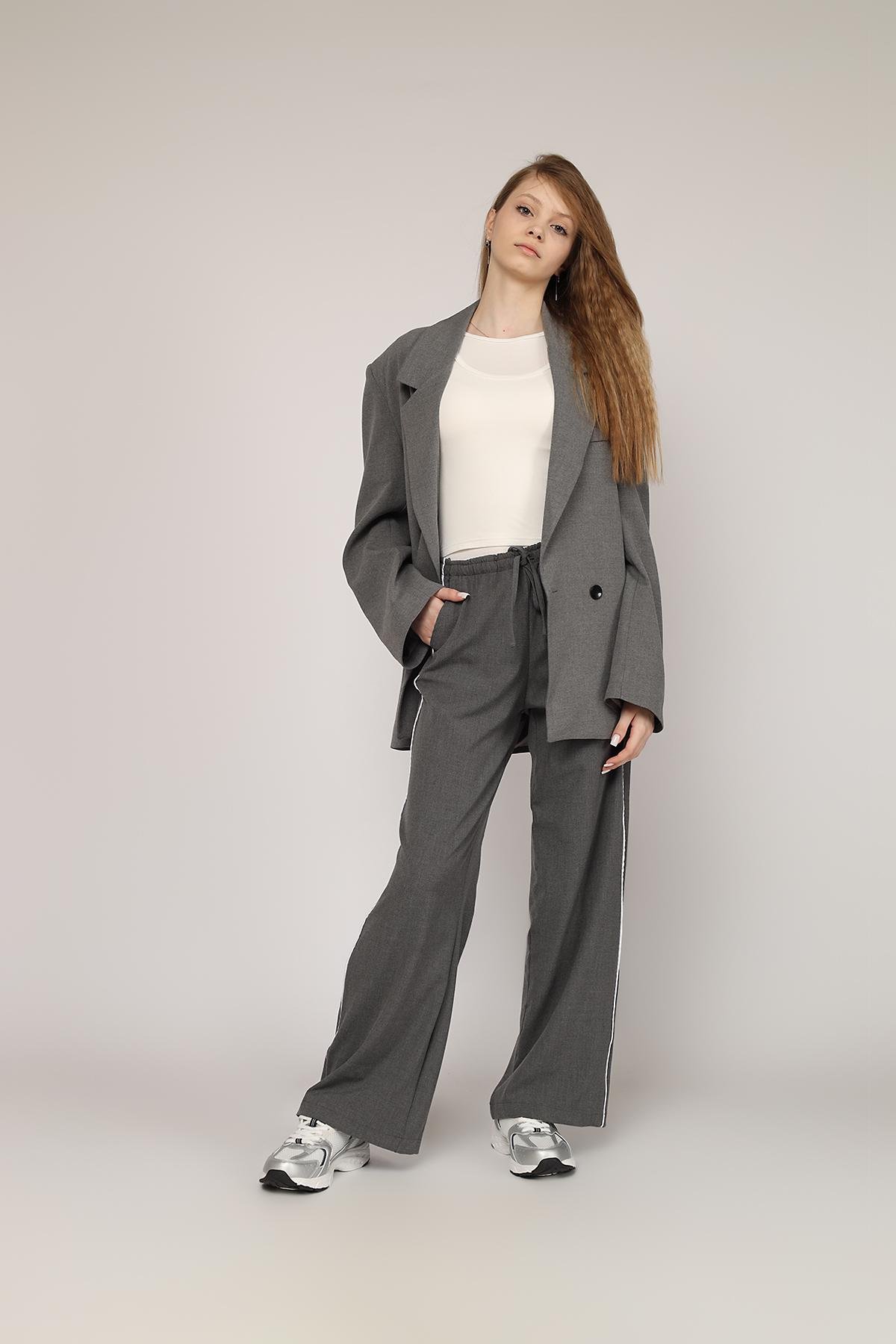 Жакет женский ЦБ-00271850 р. 46 Серый (SKT001049782) - фото 3